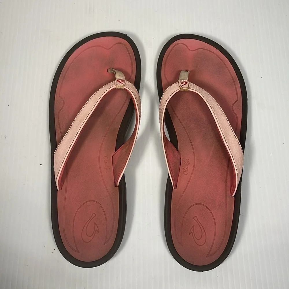 Olukai Sandals Women Kulapa Kai in Shell Size 9 Flip Flops - Picture 3 of 6